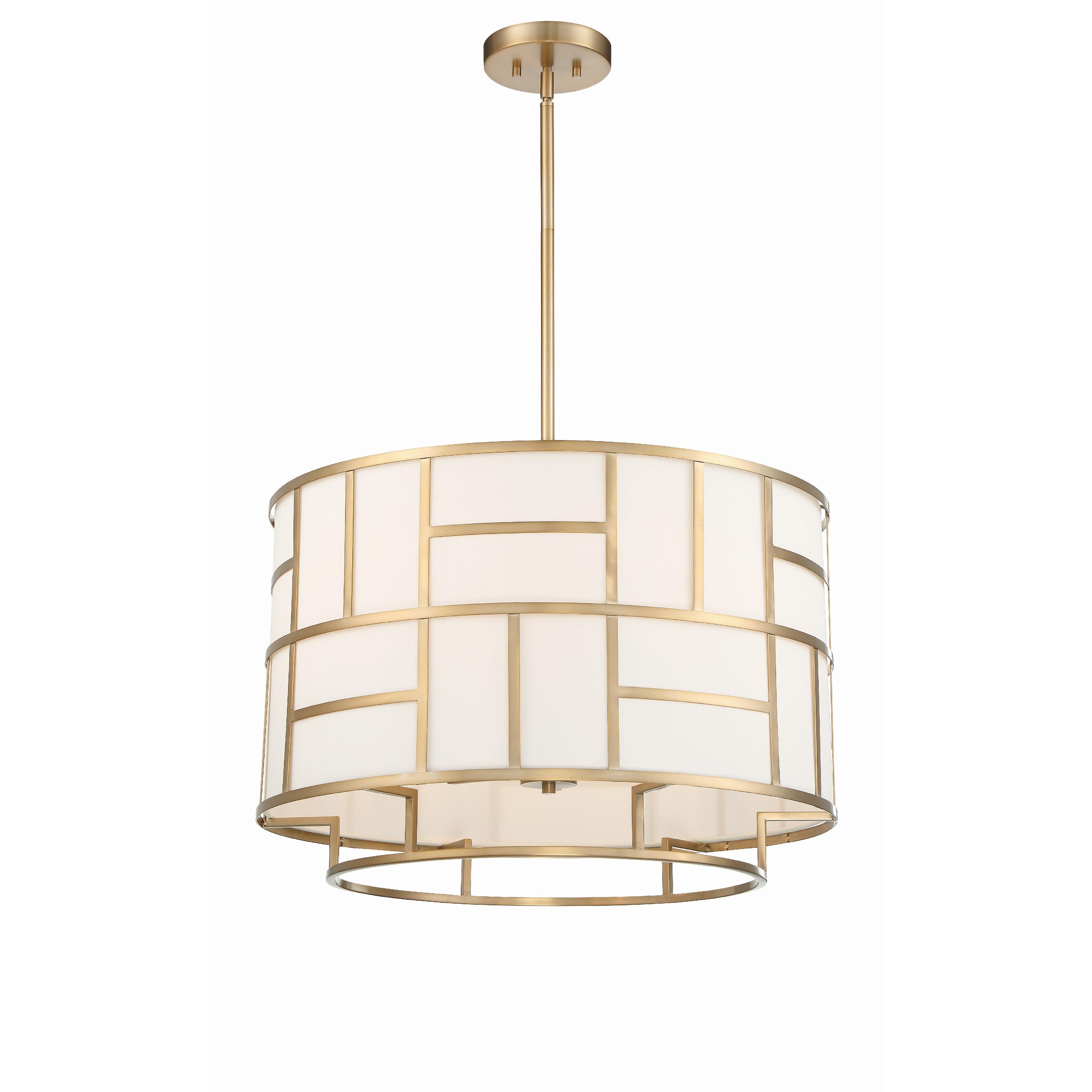 Crystorama Danielson DAN-406-VG – 24.75 Inch – 6 Light – Chandelier – Vibrant Gold – Dry Rated