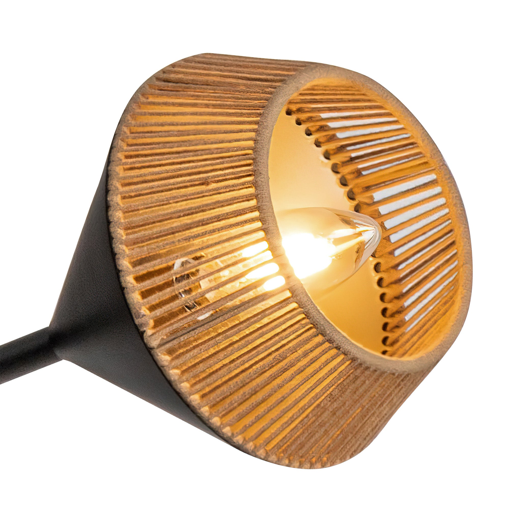 Daphne 38-in Matte Black/Brown Cotton Rope 6 Lights Chandelier