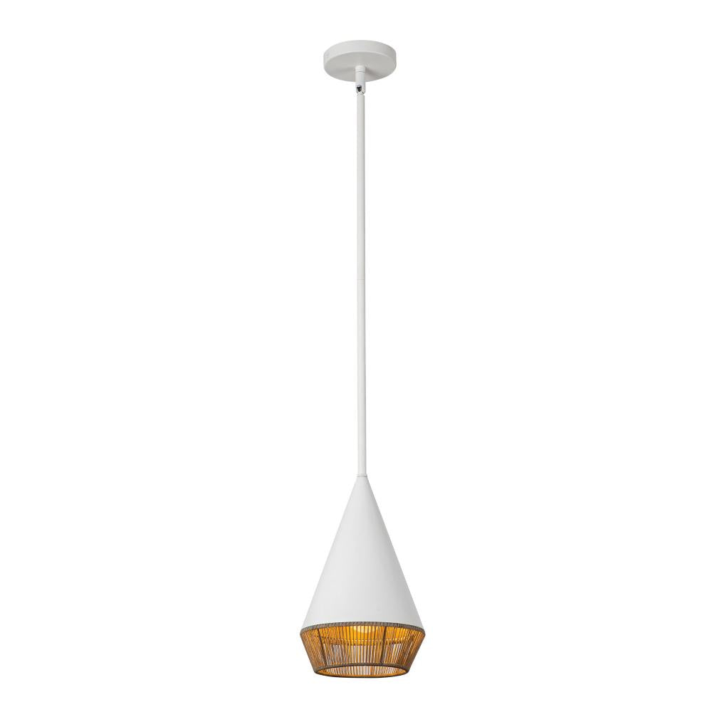 Alora Lighting DAPHNE PD633107WHBR Pendant Bohemian - White