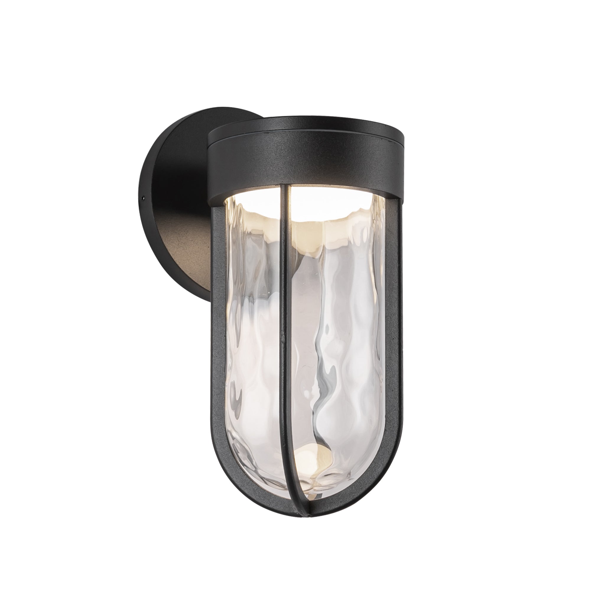 Davy 11-in Black LED Exterior Wall Sconce