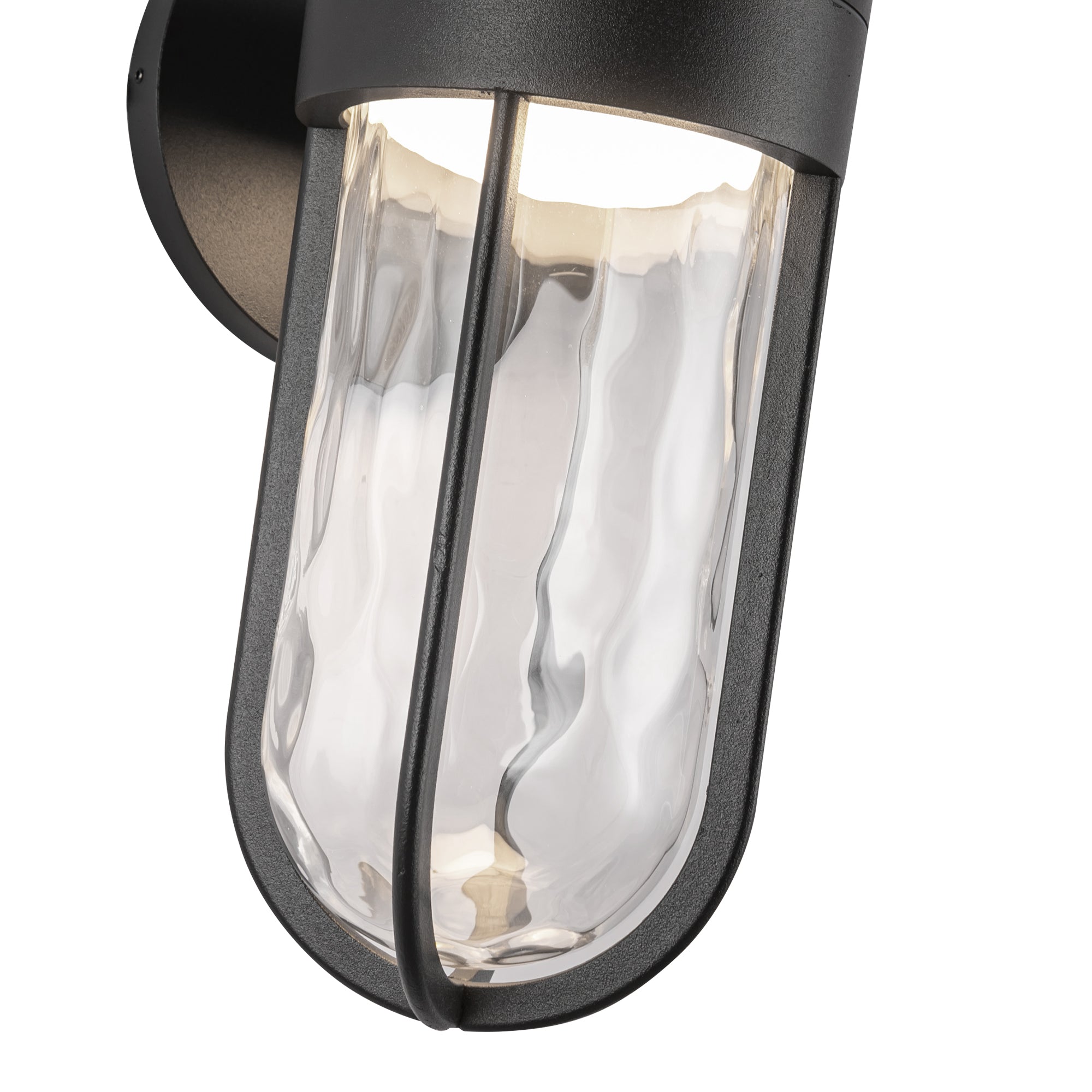Davy 11-in Black LED Exterior Wall Sconce