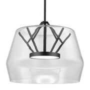 Deco 18-in Clear/Black LED Pendant