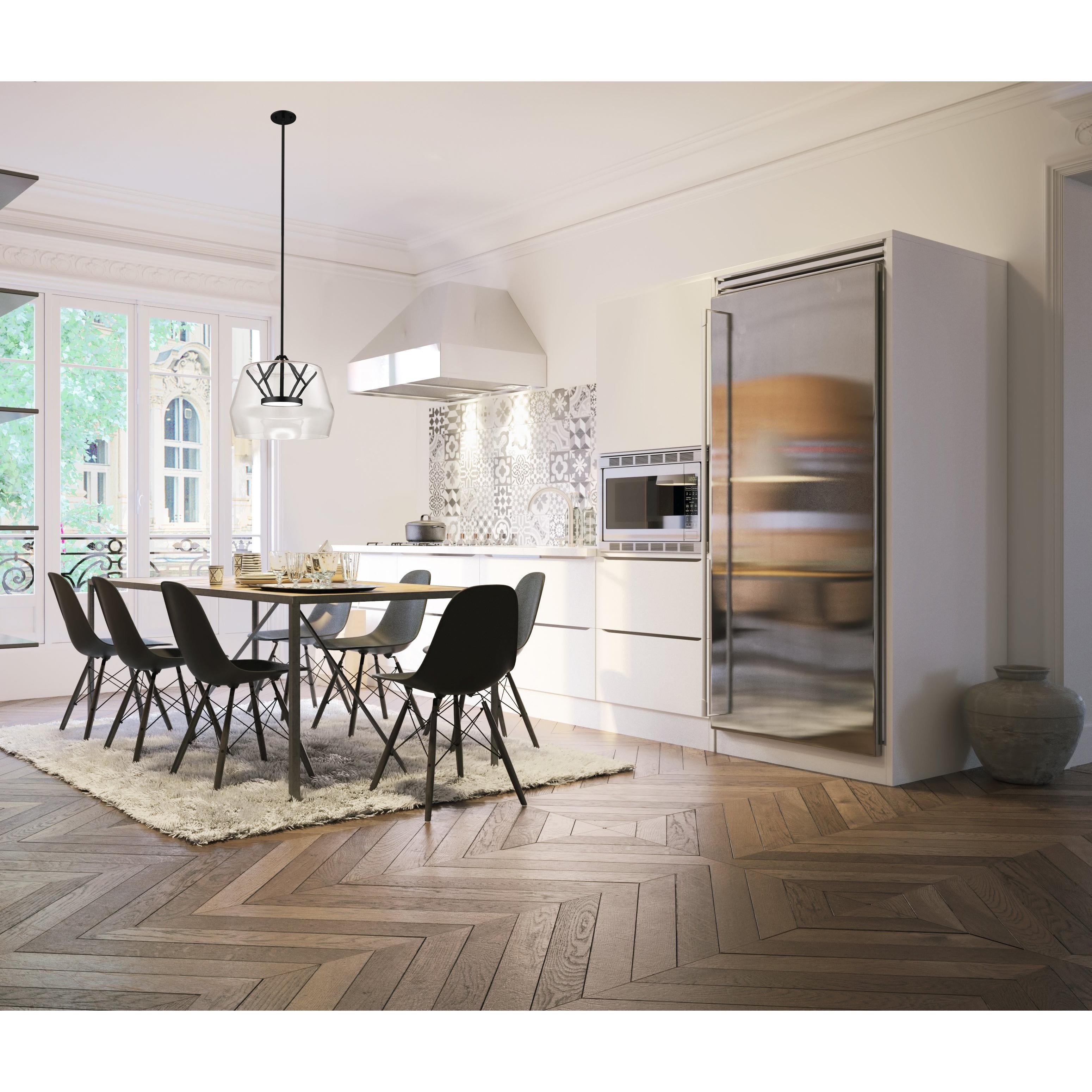 Deco 18-in Clear/Black LED Pendant