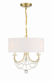 Crystorama Delilah DEL-90803-AG – 15.75 Inch – 3 Light – Chandelier – Aged Brass – Damp Rated