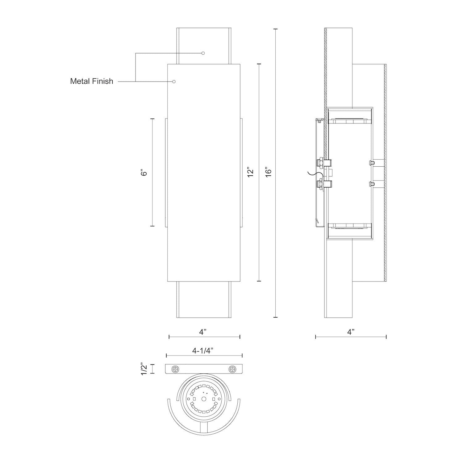 Dela 16-in White/Silver LED Wall Sconce