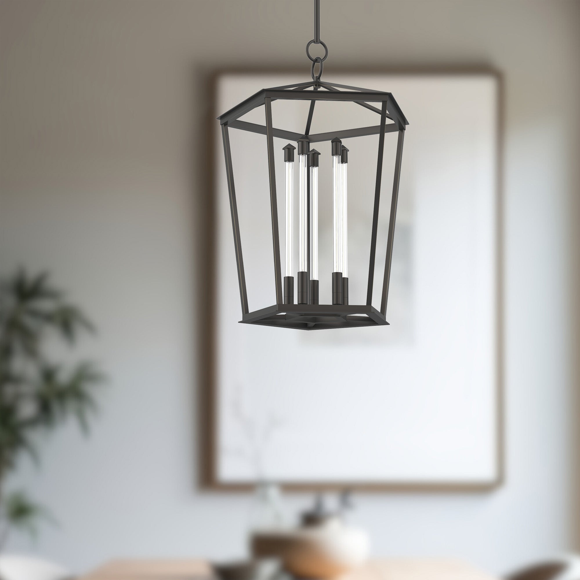 Delphine 22-in Urban Bronze LED Pendant