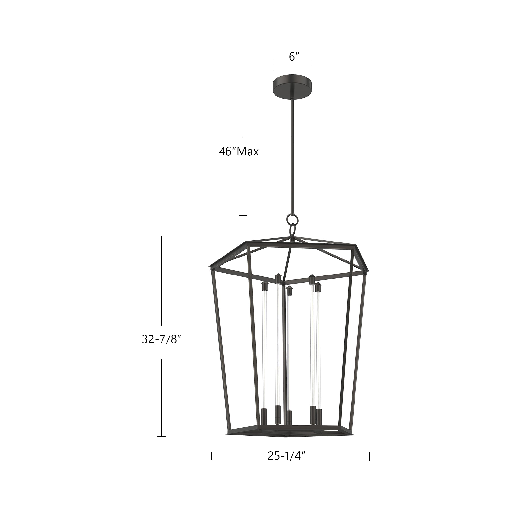 Delphine 29-in Urban Bronze LED Pendant