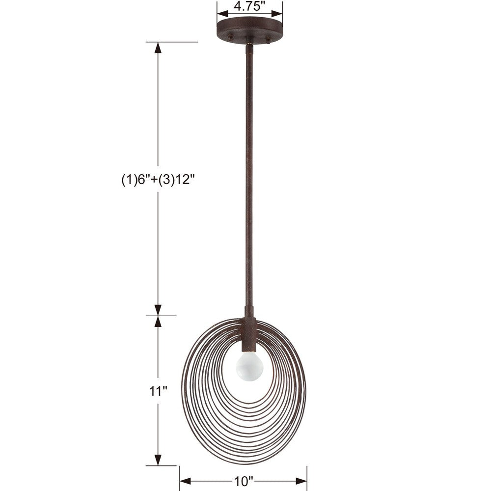 Crystorama DORAL DOR-B7700-FB Pendant Modern - Forged Bronze