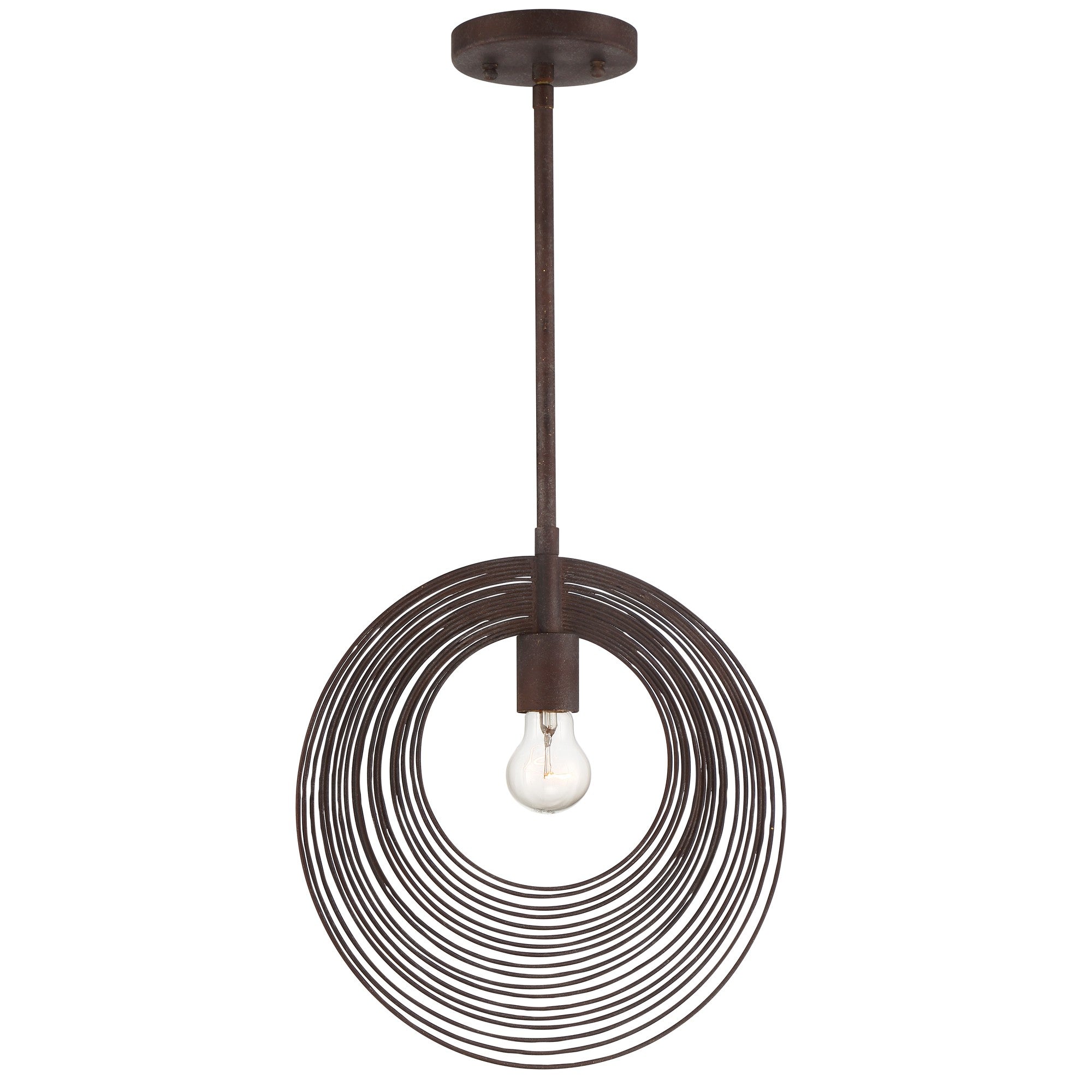 Crystorama Doral DOR-B7701-FB – 14 Inch – 1 Light – Pendant Light – Forged Bronze – Damp Rated