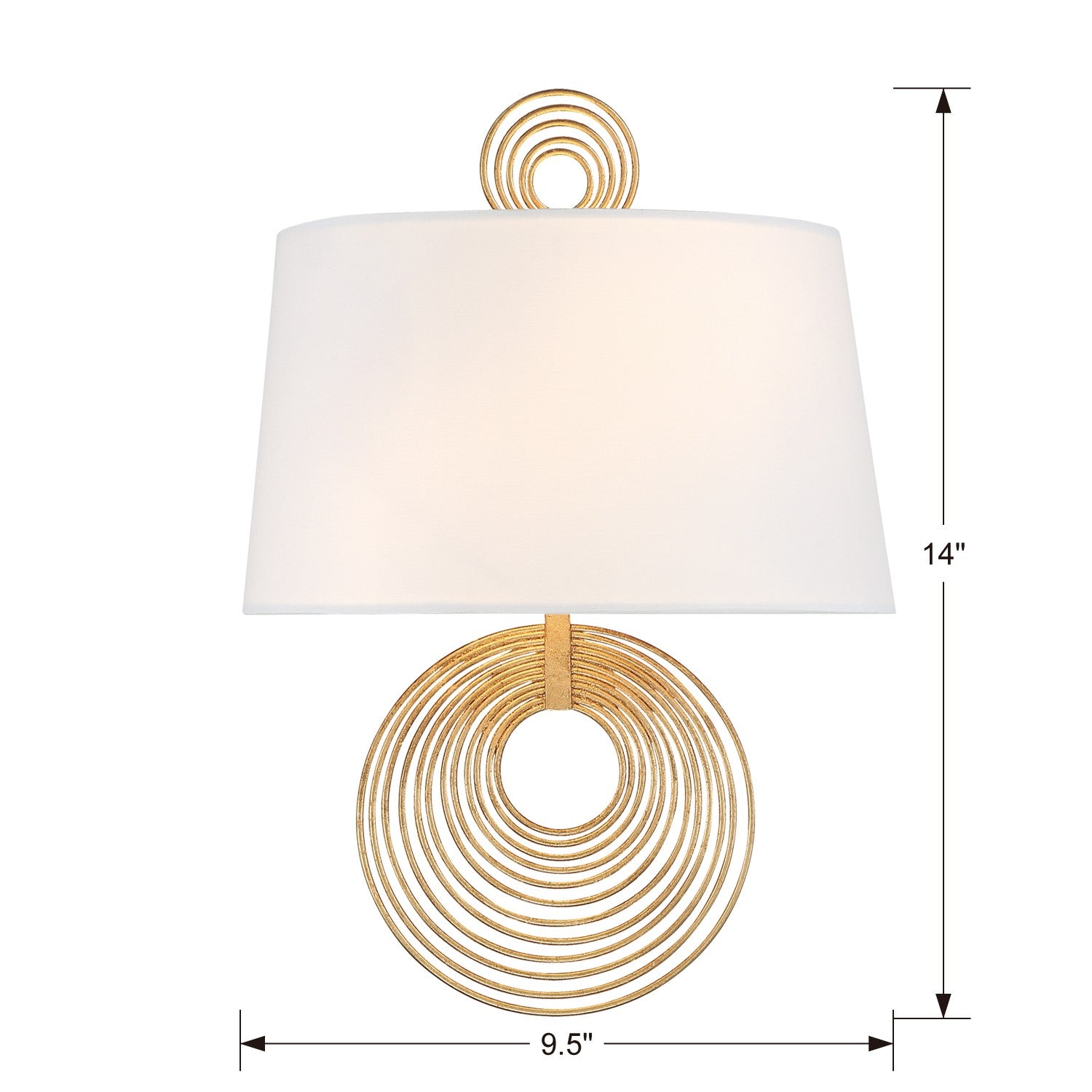 Crystorama Doral DOR-B7702-RG – 9.5 Inch – 2 Light – Sconce – Renaissance Gold – Damp Rated