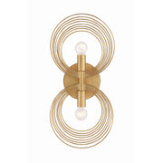 Crystorama Doral DOR-B7722-RG – 7.75 Inch – 2 Light – Sconce – Renaissance Gold – Damp Rated