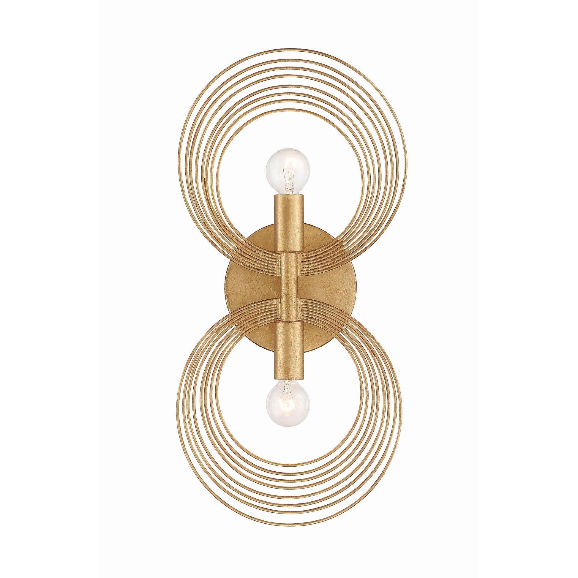 Crystorama Doral DOR-B7722-RG – 7.75 Inch – 2 Light – Sconce – Renaissance Gold – Damp Rated