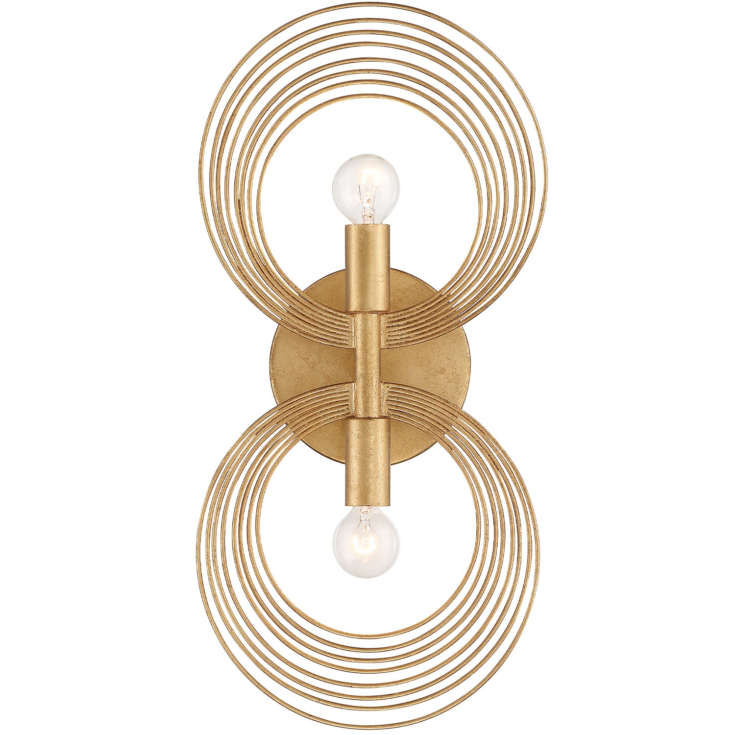 Crystorama Doral DOR-B7722-RG – 7.75 Inch – 2 Light – Sconce – Renaissance Gold – Damp Rated