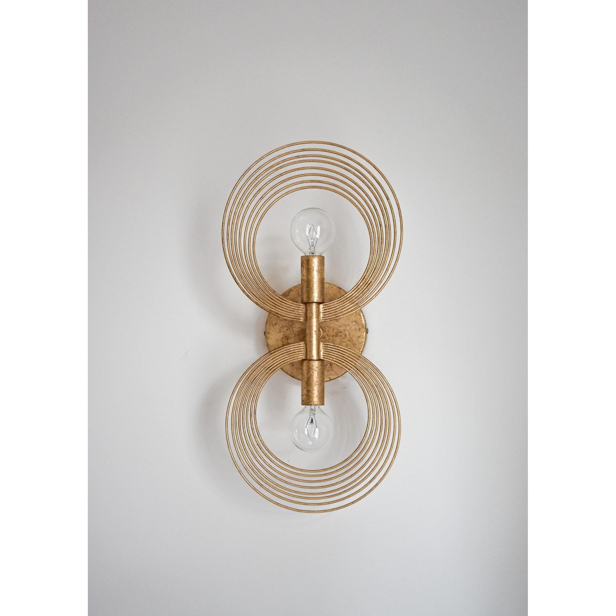 Crystorama Doral DOR-B7722-RG – 7.75 Inch – 2 Light – Sconce – Renaissance Gold – Damp Rated
