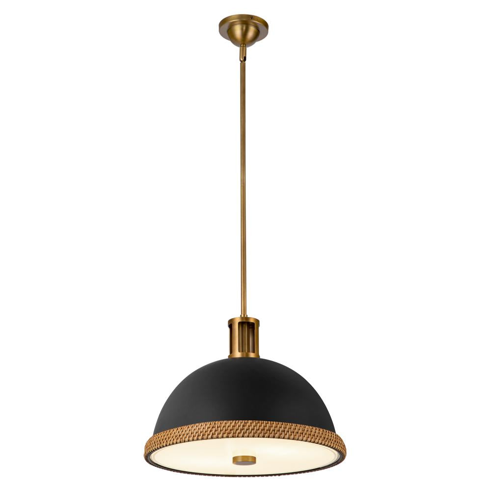 Alora Lighting DORAL PD331016MBVB Pendant - Matte Black Vintage Brass