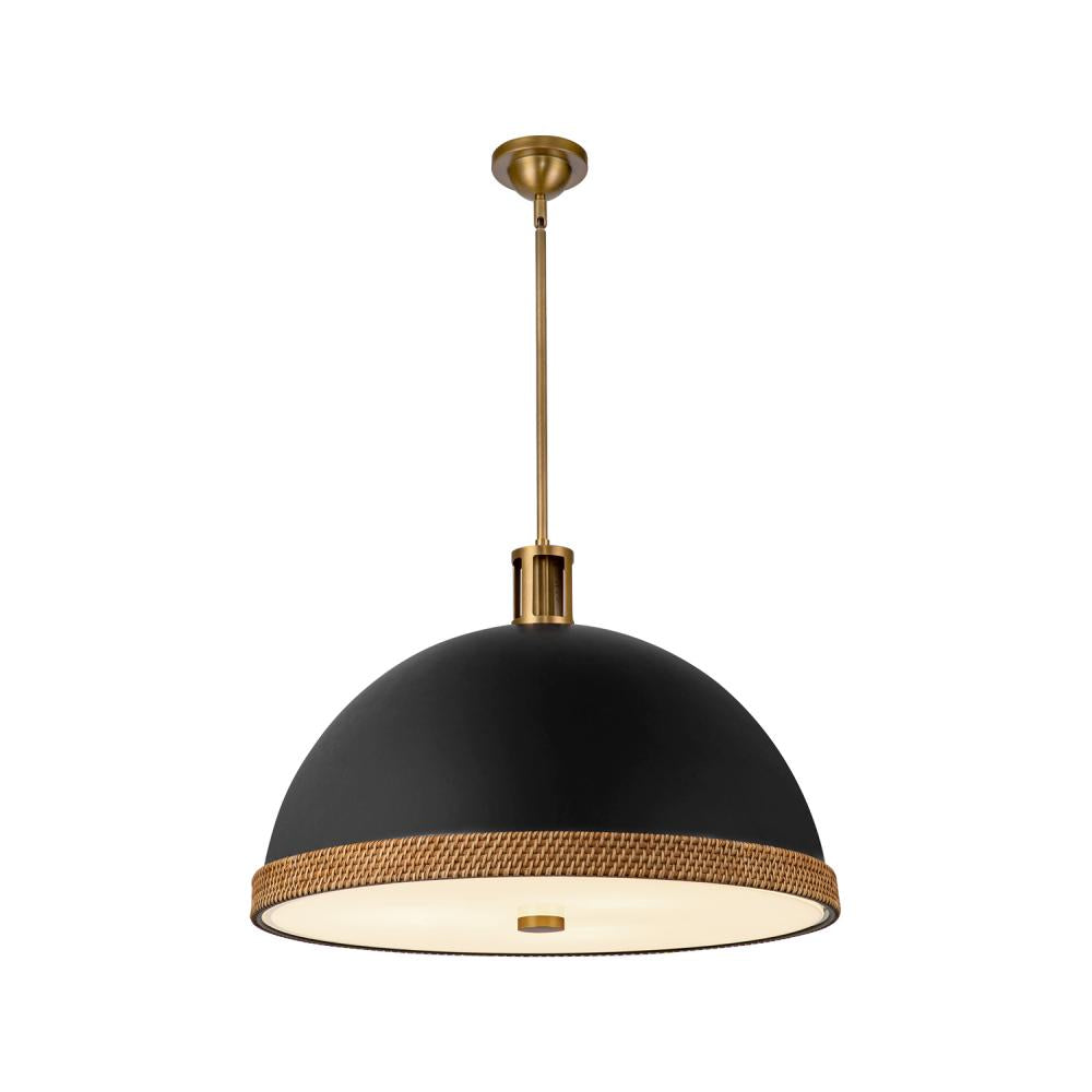 Alora Lighting DORAL PD331024MBVB Pendant - Matte Black Vintage Brass