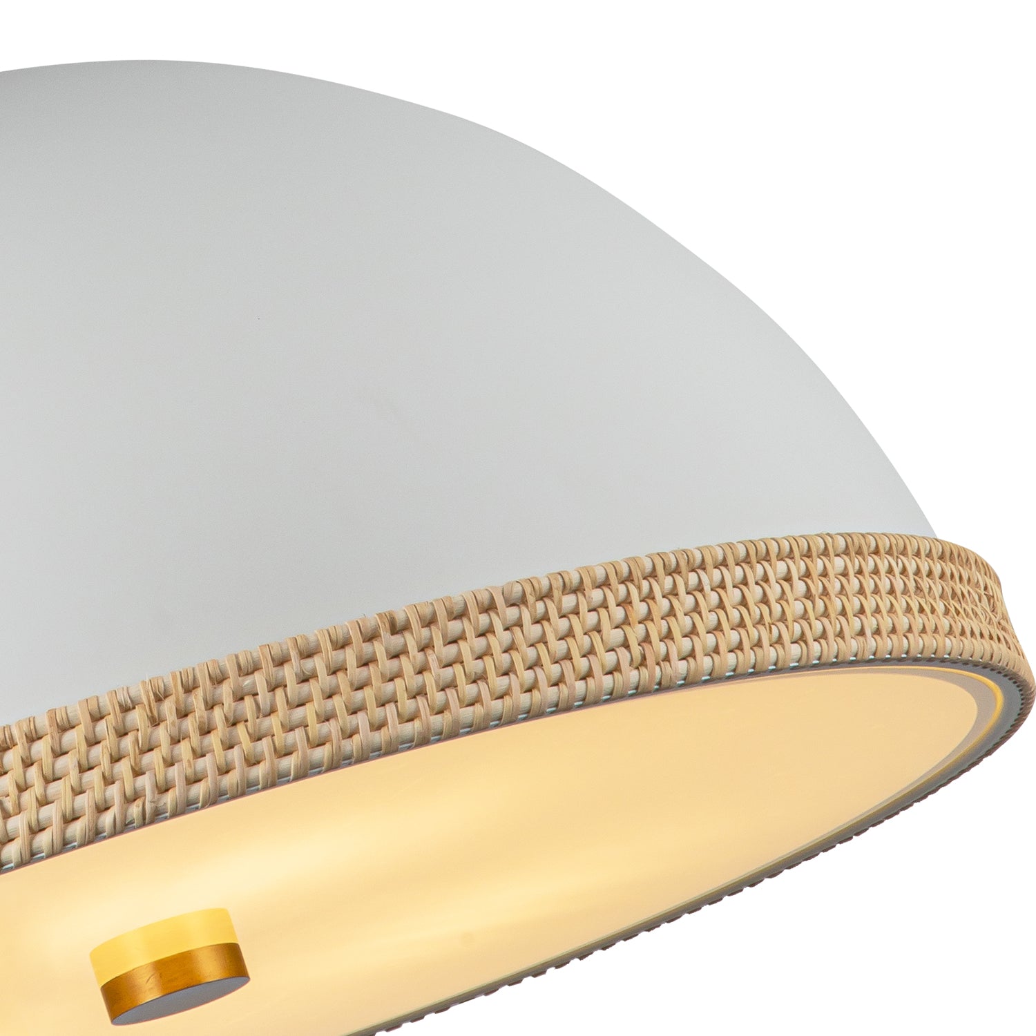 Doral 24-in Matte White/Vintage Brass 3 Lights Pendant