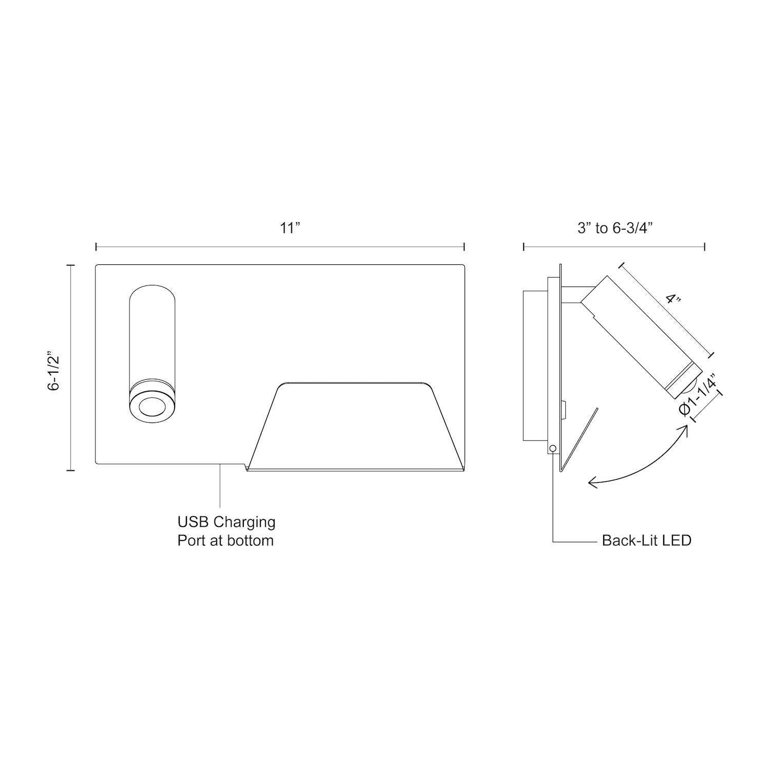 Dorchester 11-in White LED Wall Sconce