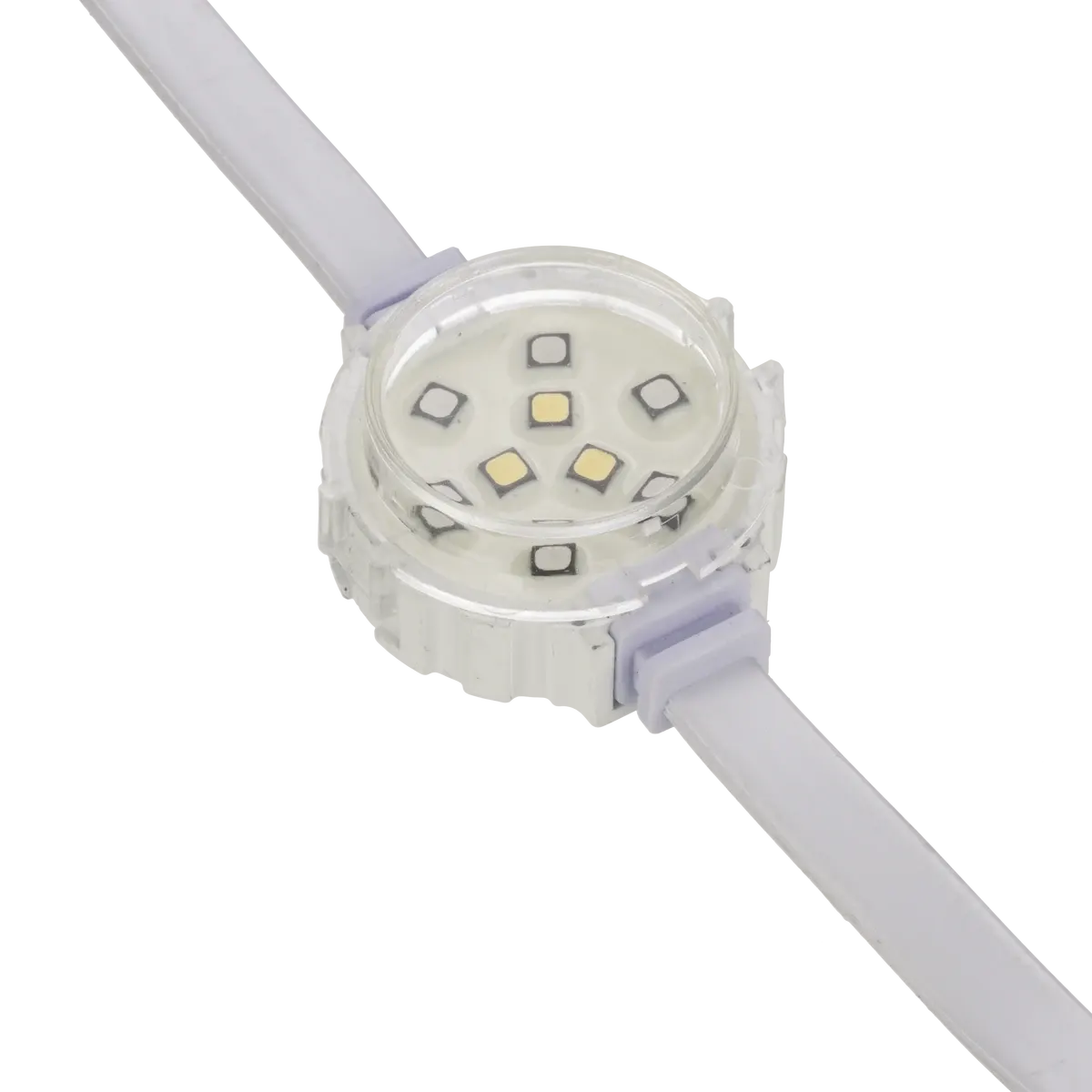 Pixel Dot String 4in on center, 50 Ndes, 36in lead & N tail White