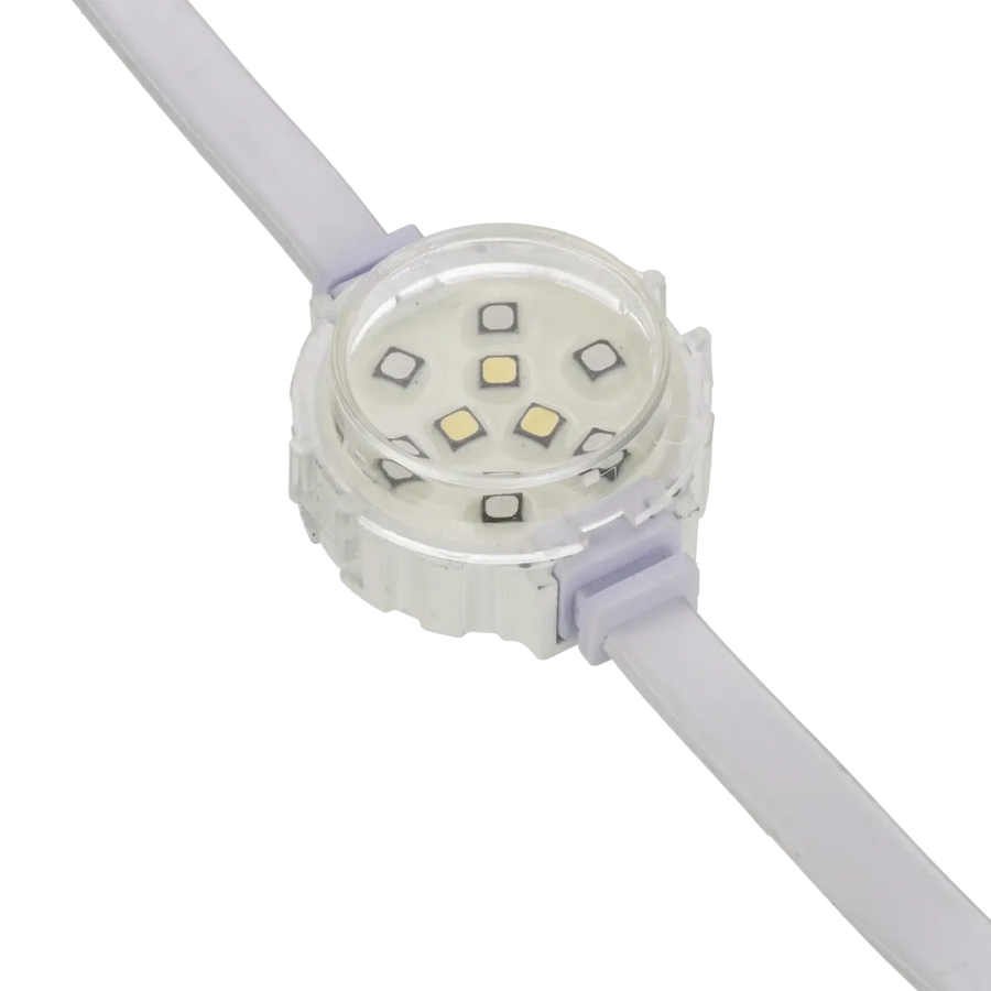 Pixel Dot String 4in on center, 50 Ndes, 36in lead & N tail White
