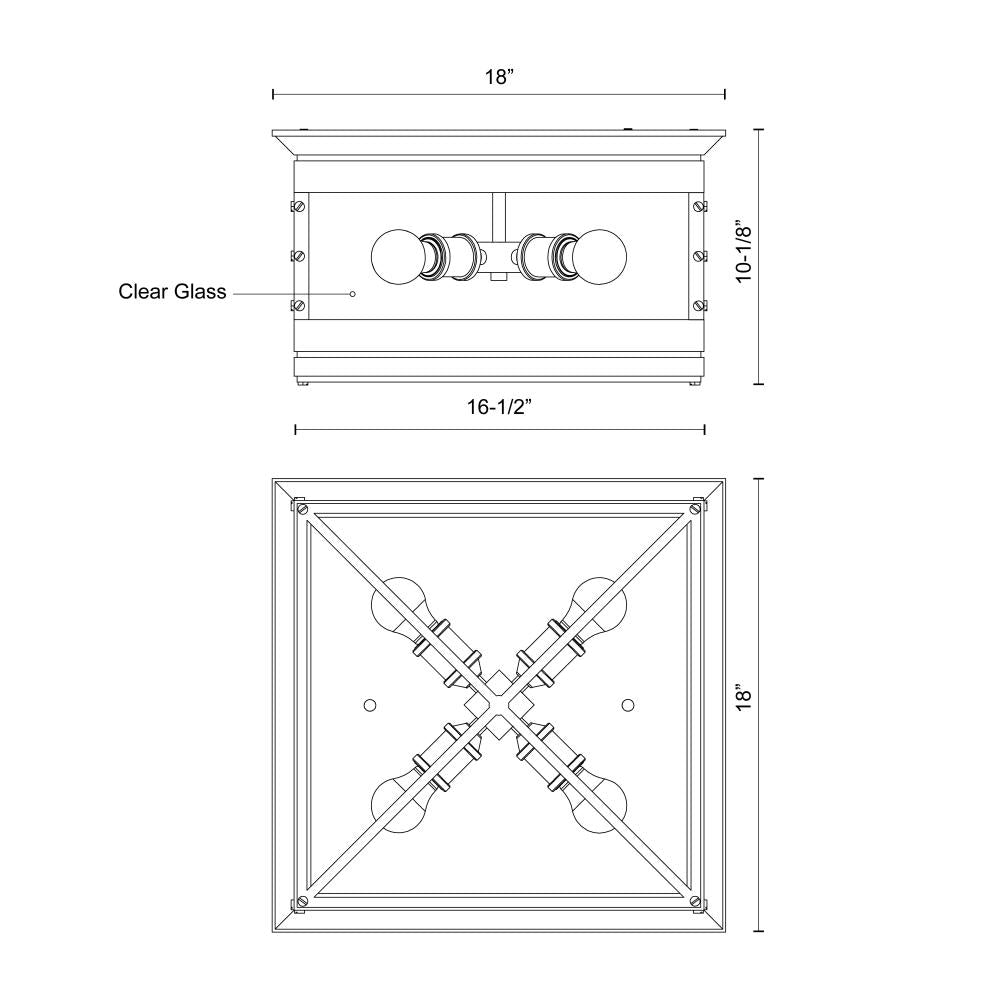 Alora Lighting DOUGLAS FM351004UB Flush Mount Traditional - Urban Bronze