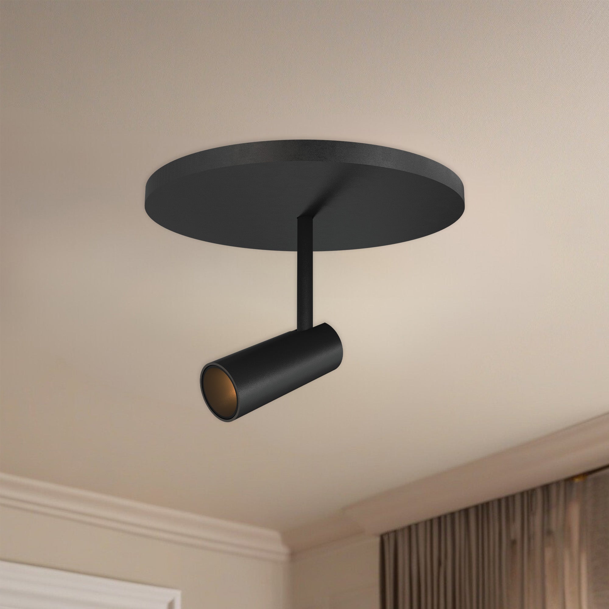 Downey 2-in Black LED Semi Flush Mount