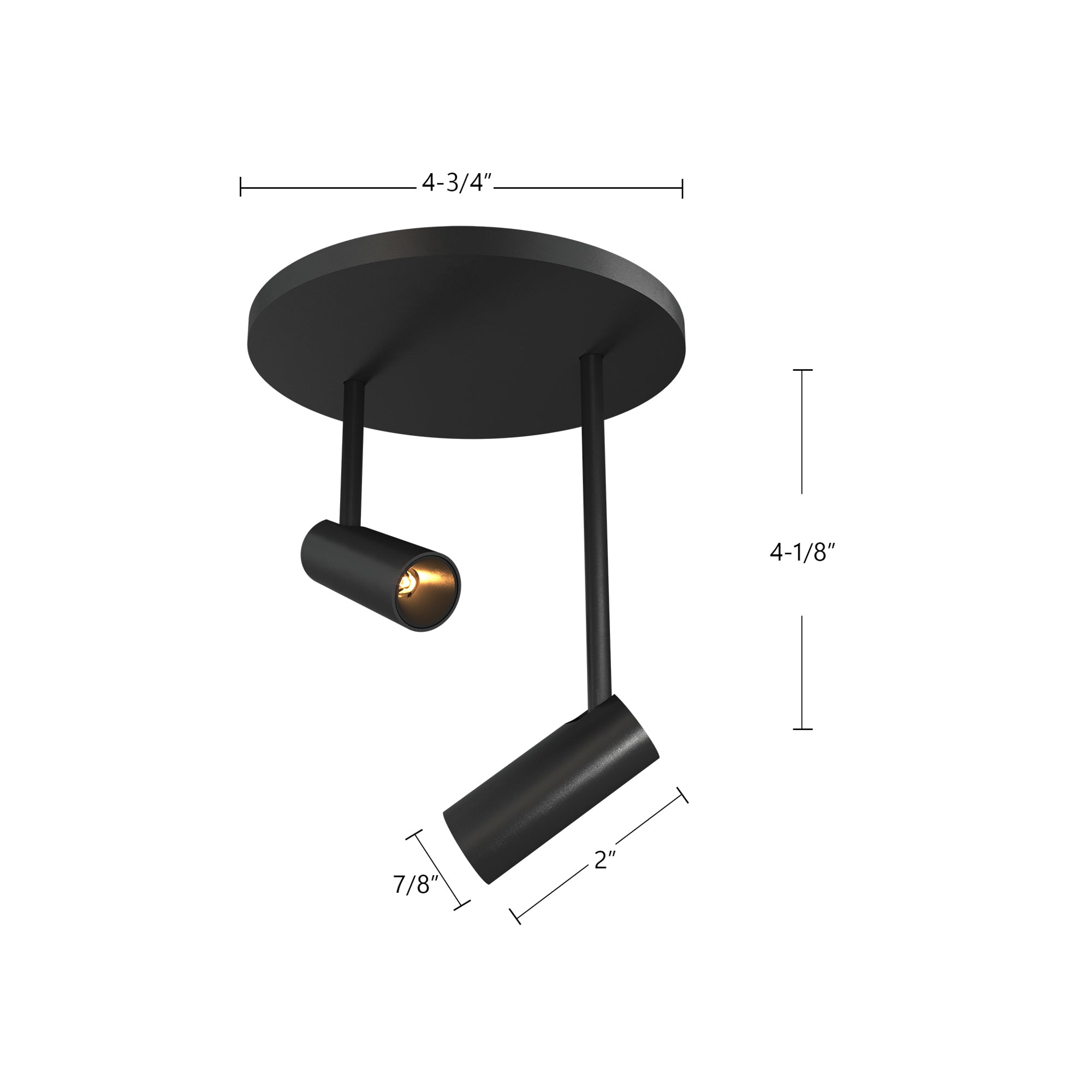 Downey 2-in White LED Semi Flush Mount