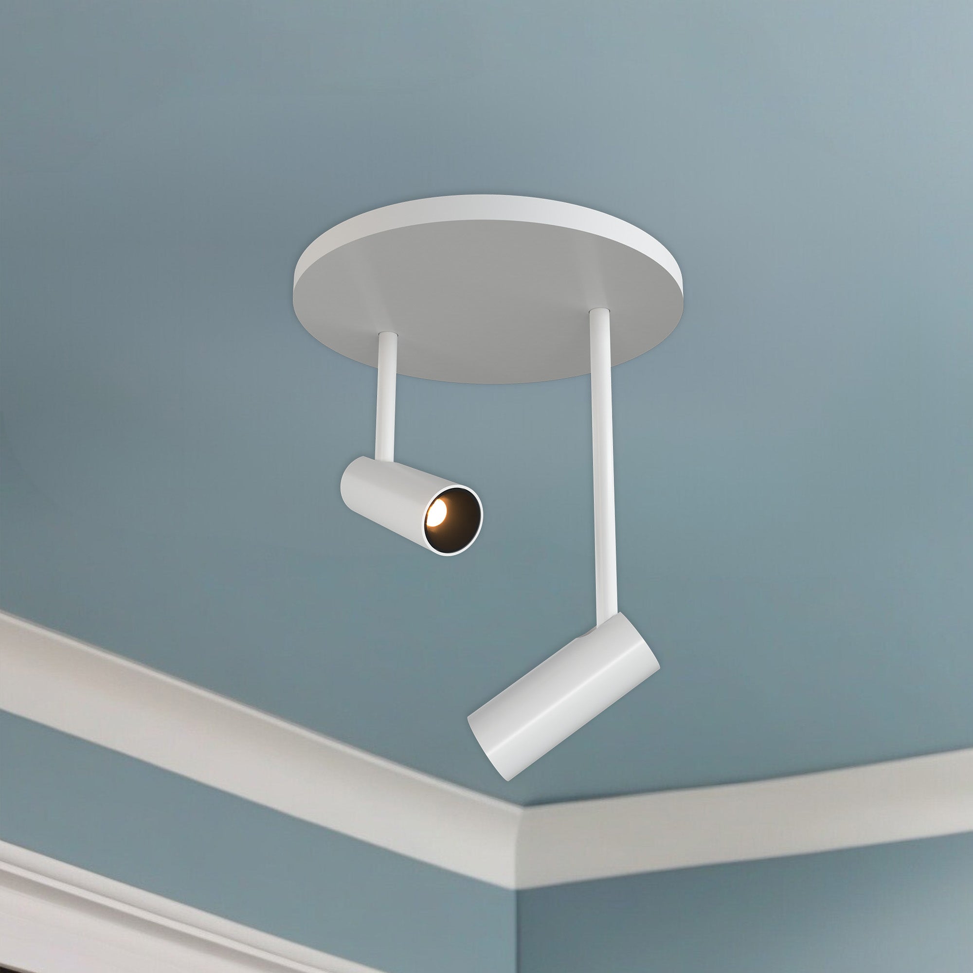 Downey 2-in White LED Semi Flush Mount