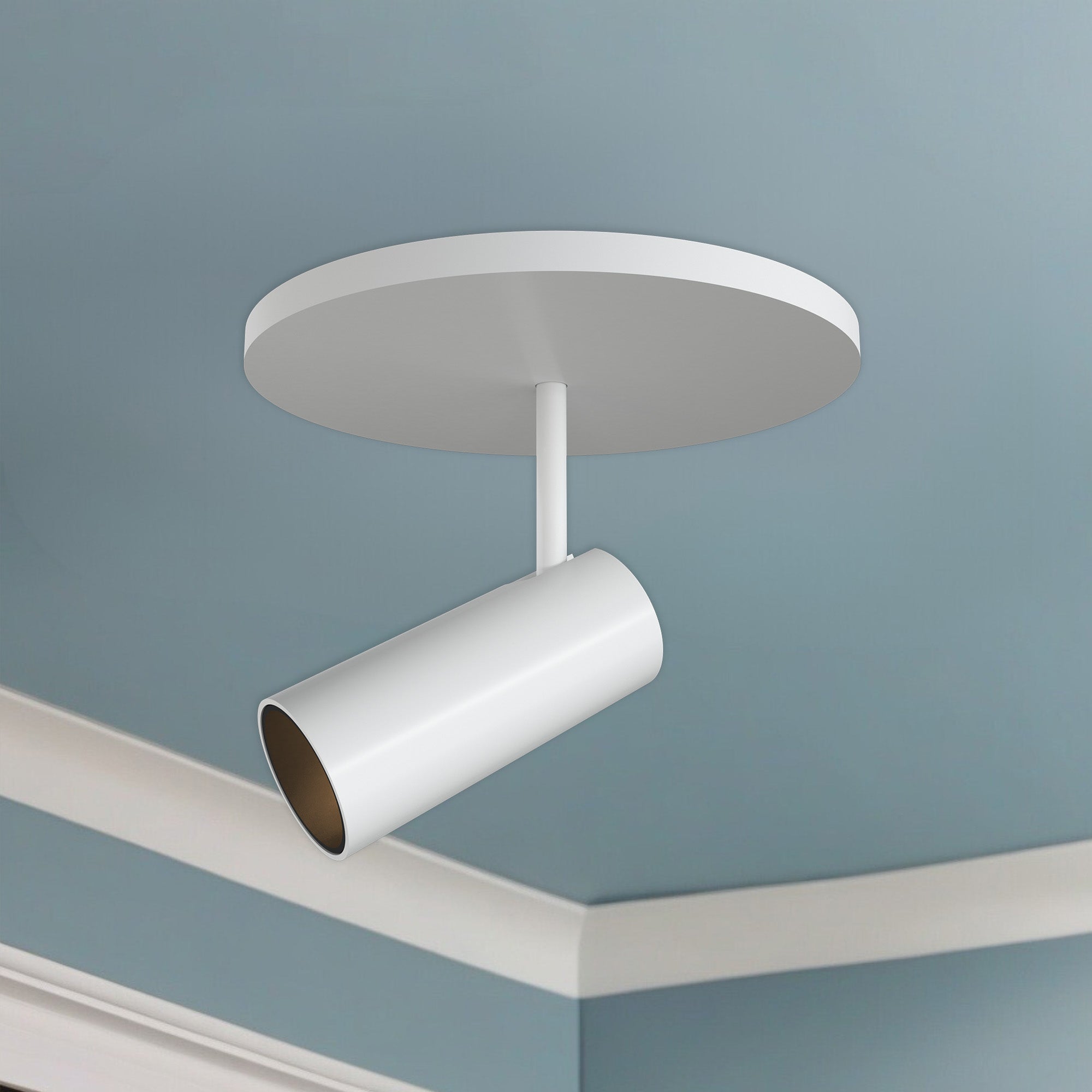 Downey 3-in White LED Semi Flush Mount