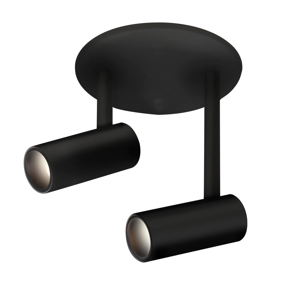 Kuzco SF15102-BK Downey 3-in LED Semi Flush Mount, UL Damp Rated, Black