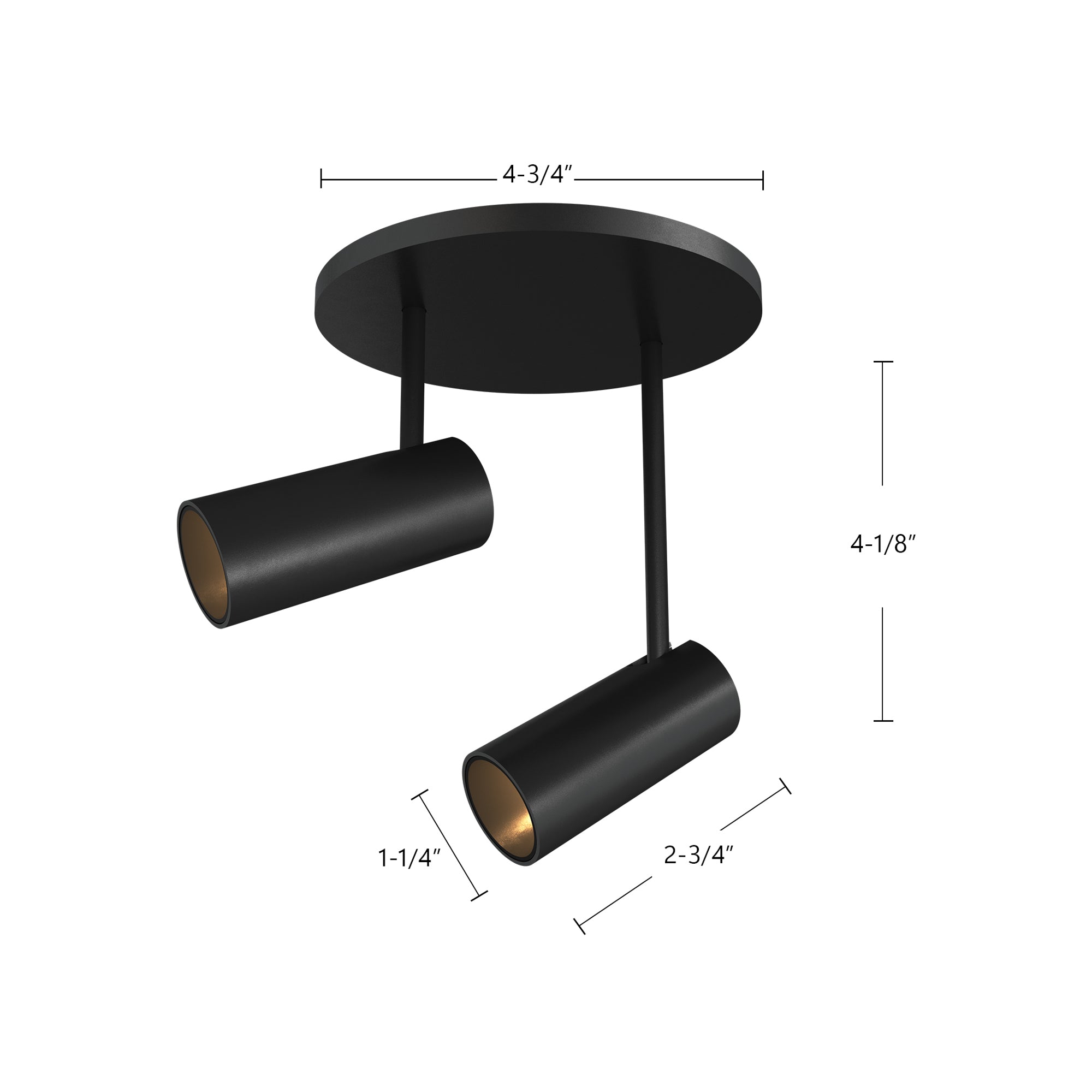 Downey 3-in White LED Semi Flush Mount