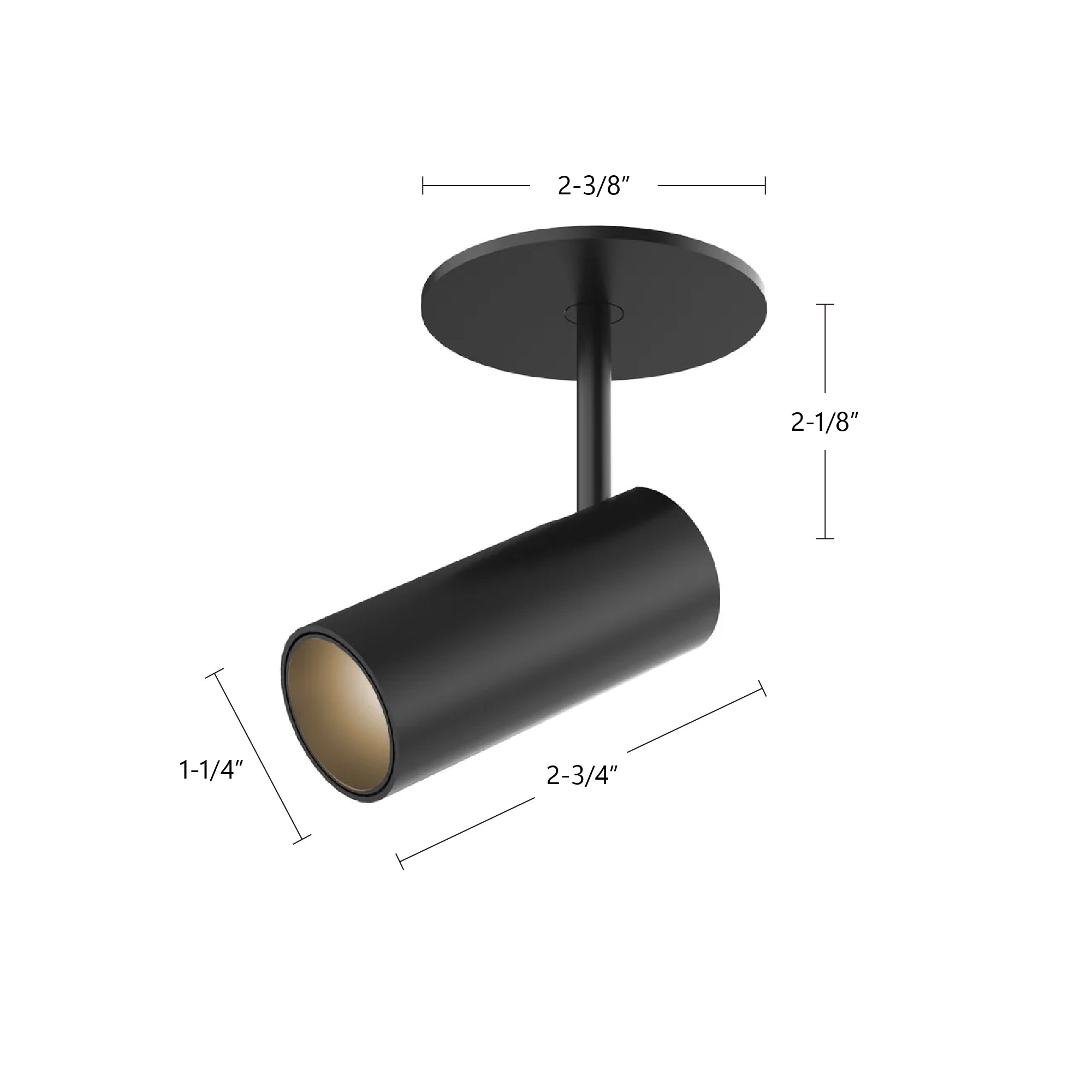 Downey 2-in Black LED Semi Flush Mount