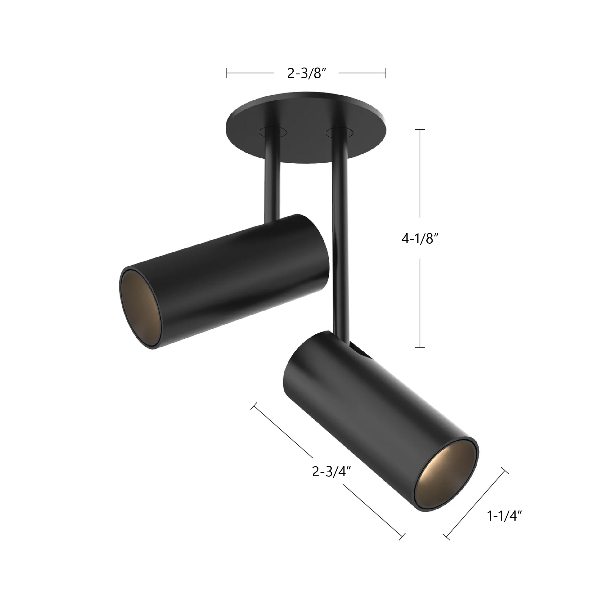Downey 2-in White LED Semi Flush Mount