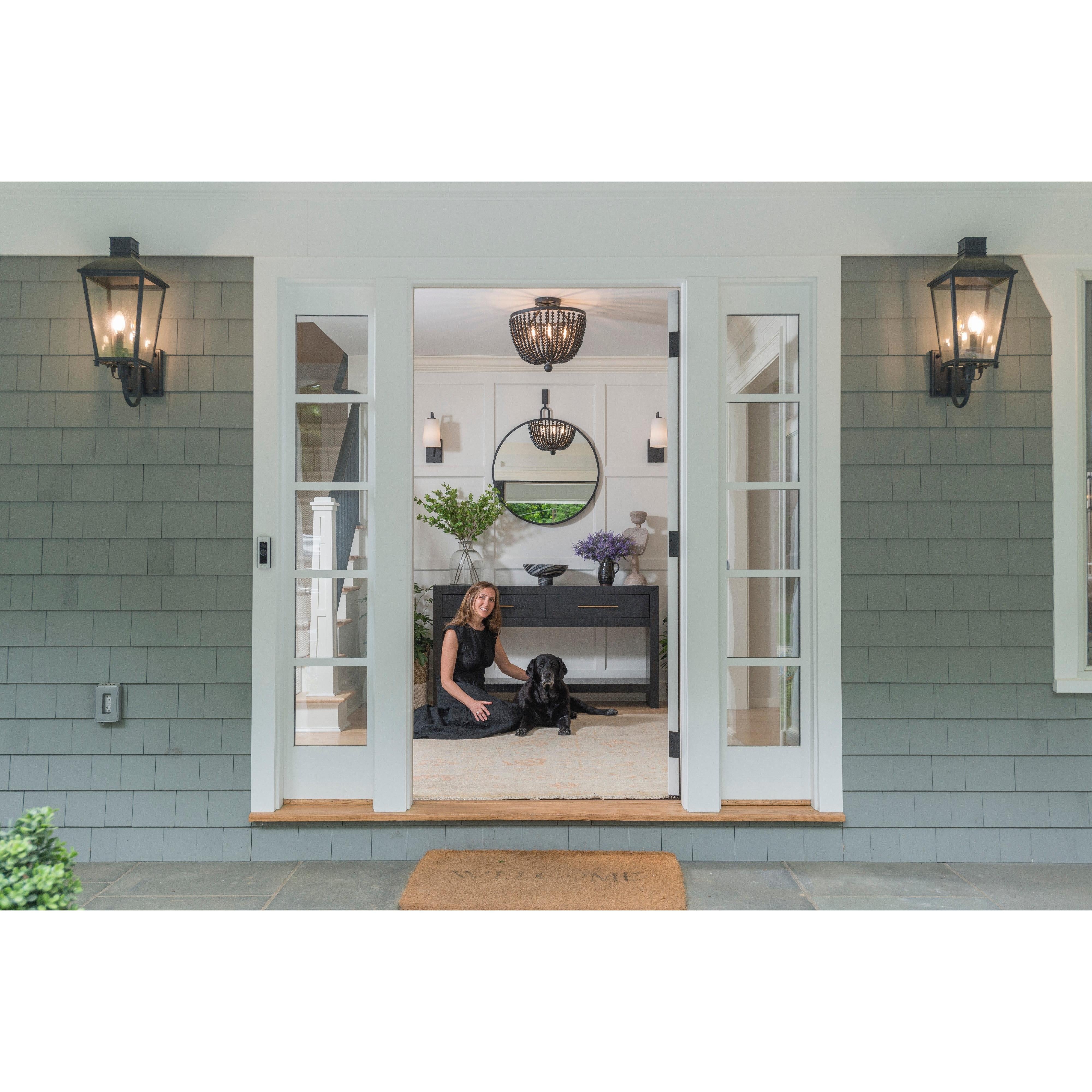 Crystorama Dumont DUM-9802-GE – 9.25 Inch – 3 Light – Outdoor – Graphite – Wet Rated