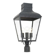 Crystorama Dumont DUM-9808-GE 3 Light Outdoor Post, Graphite
