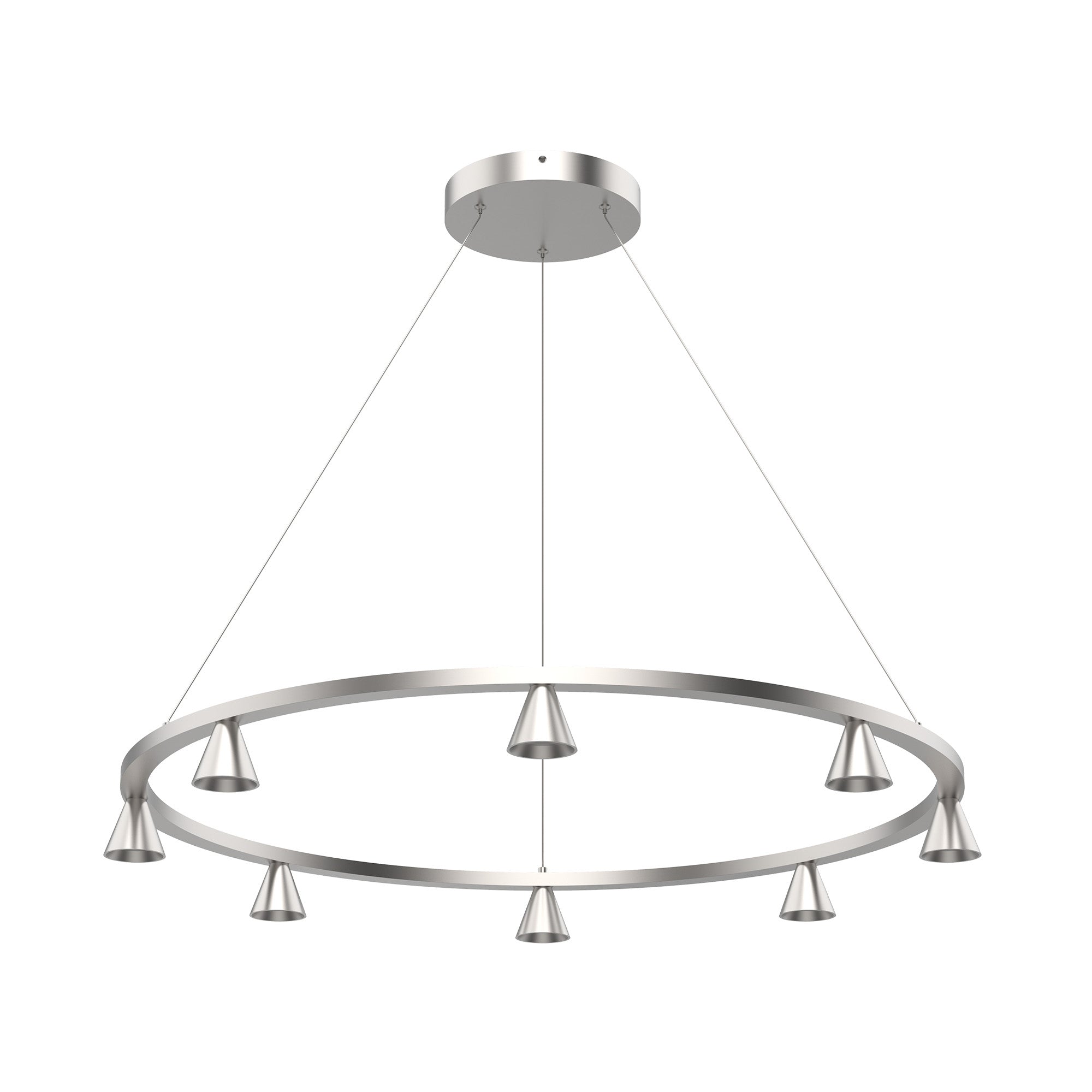Dune 33-in Brushed Nickel LED Chandeliers