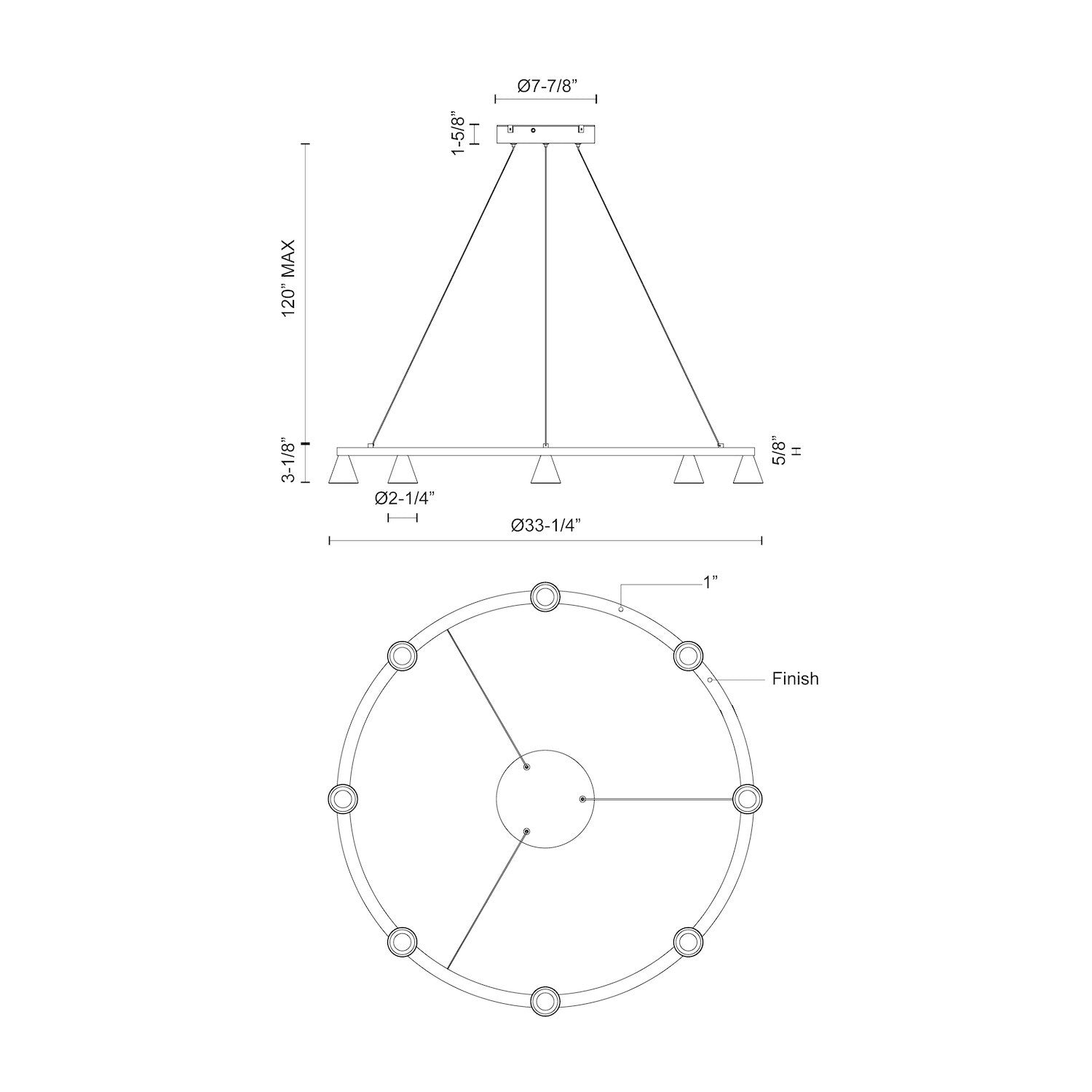Dune 33-in Brushed Nickel LED Chandeliers