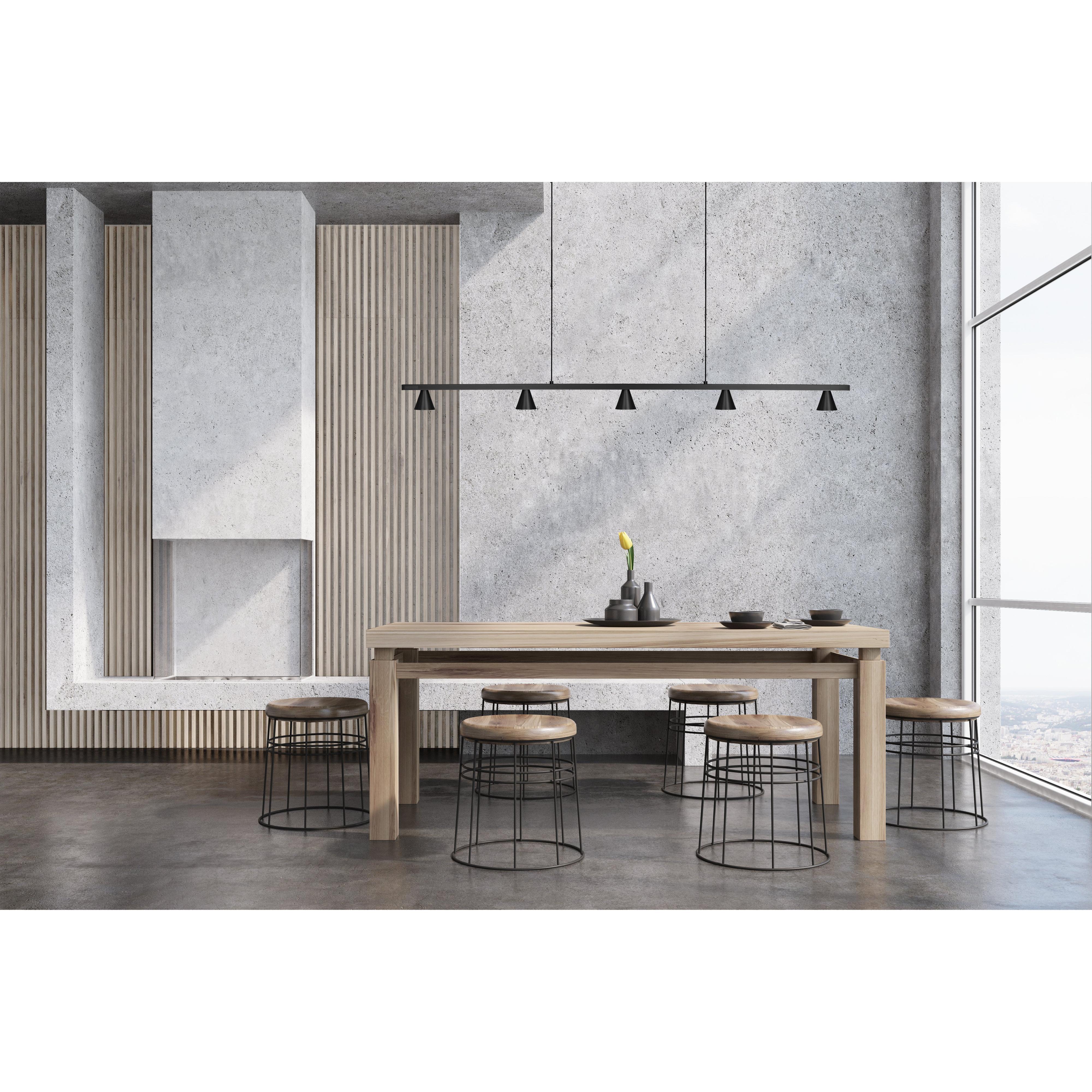 Dune 47-in Black LED Linear Pendant