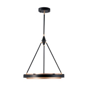 Duo 24-in Classic Black/Gold Shimmer LED Pendant
