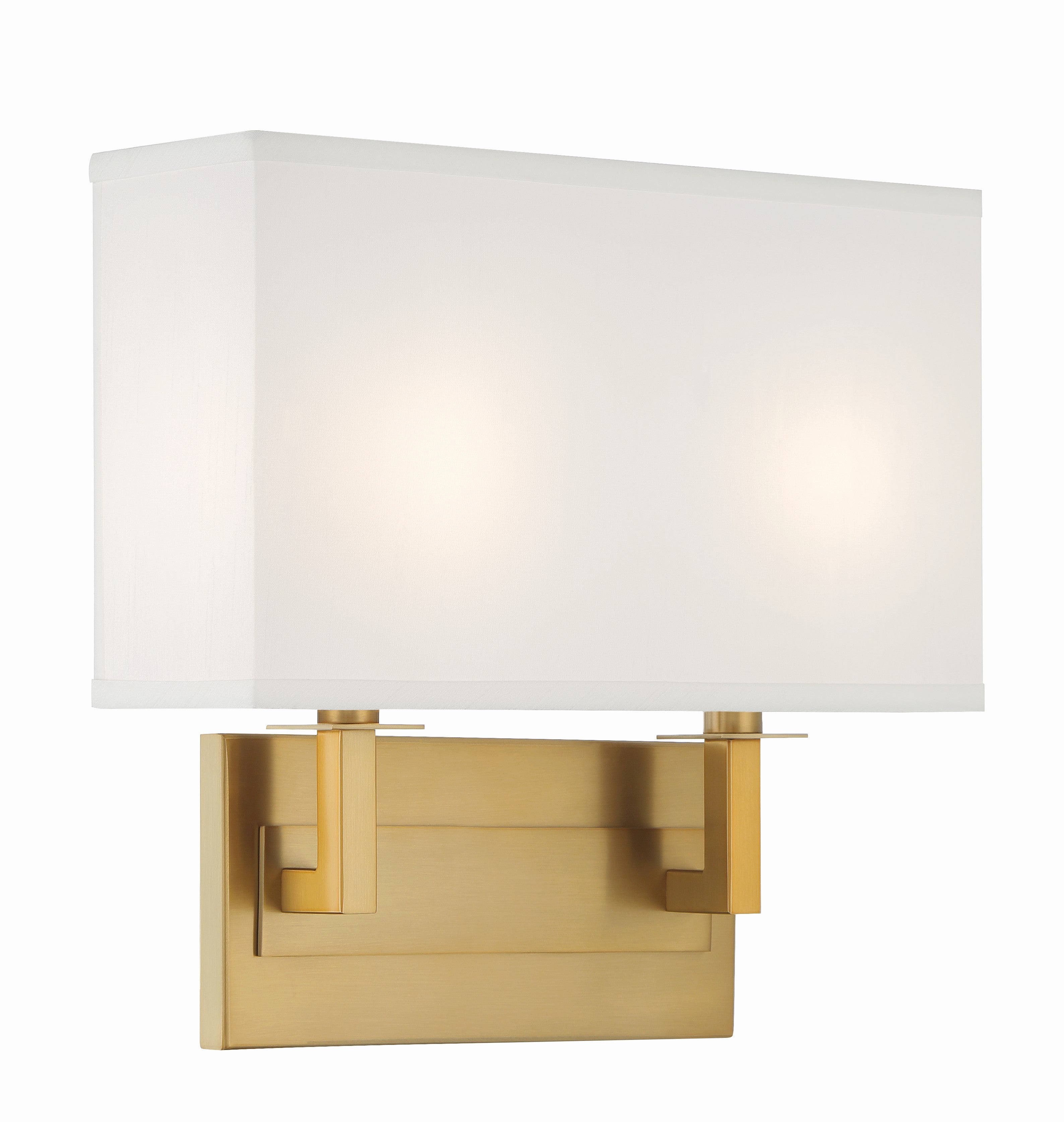 Crystorama Durham DUR-A3542-VG – 12.75 Inch – 2 Light – Sconce – Vibrant Gold – Damp Rated