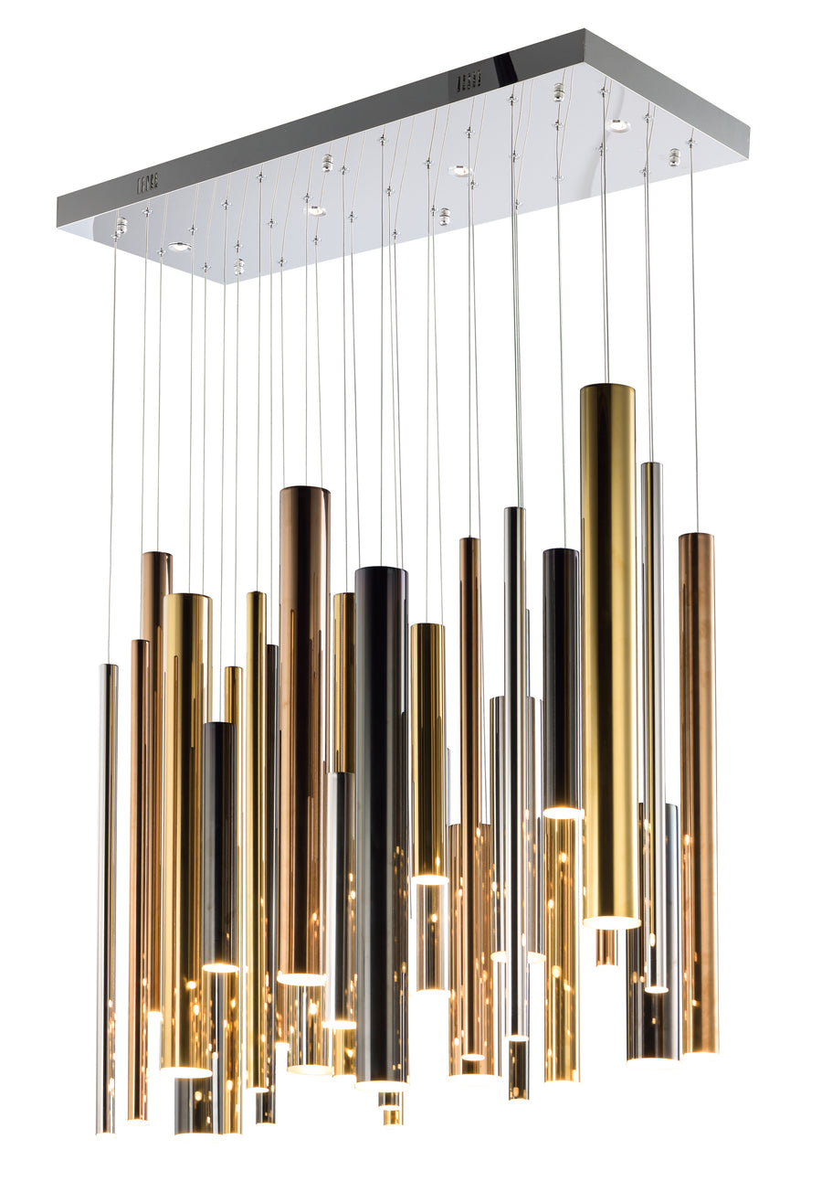 ET2 Lighting E10017-MPLT Linear Pendant - Multi-Plated
