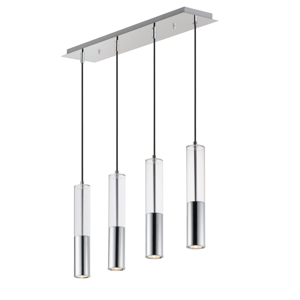 ET2 Lighting E11004-24PC Torch LED 4-Light Linear Pendant