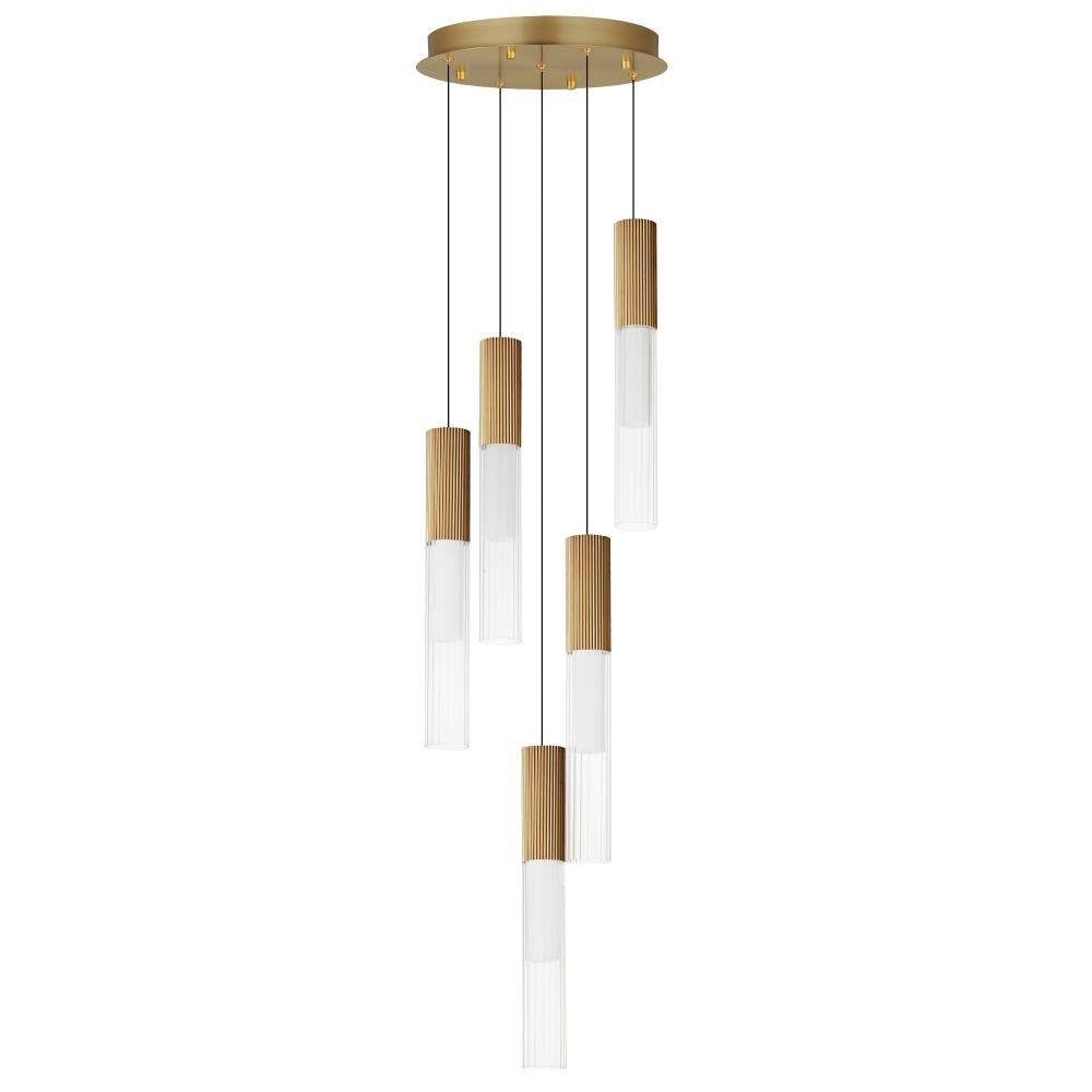 ET2 Lighting E11015-144GLD Reeds 5-Light LED Pendant