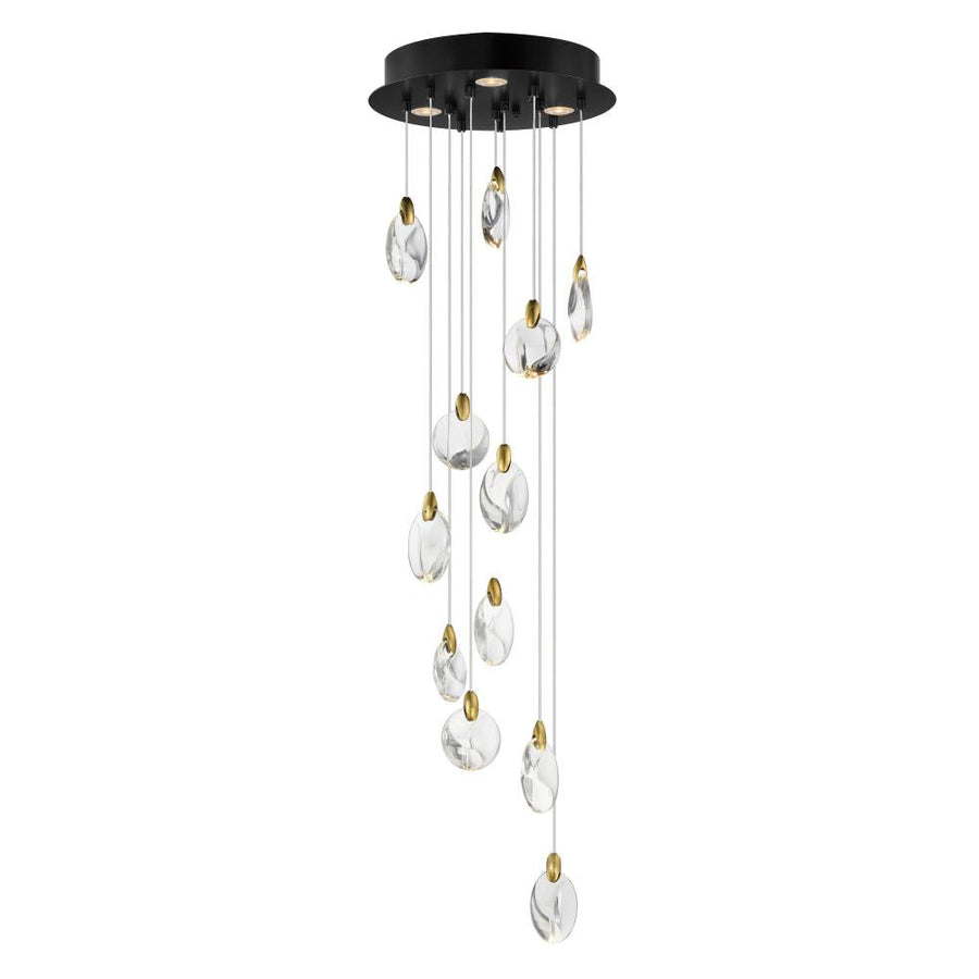 Pebble 15.75 Inch Multi – Black / Polished Gold – E11078-122BKPG