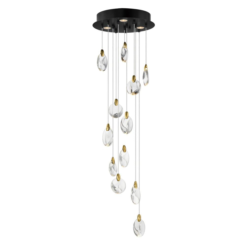 Pebble 15.75 Inch Multi – Black / Polished Gold – E11078-122BKPG