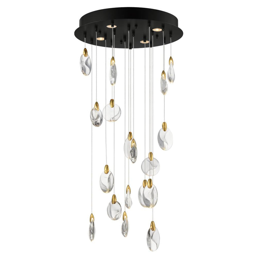 Pebble 21.75 Inch Multi – Black / Polished Gold – E11079-122BKPG