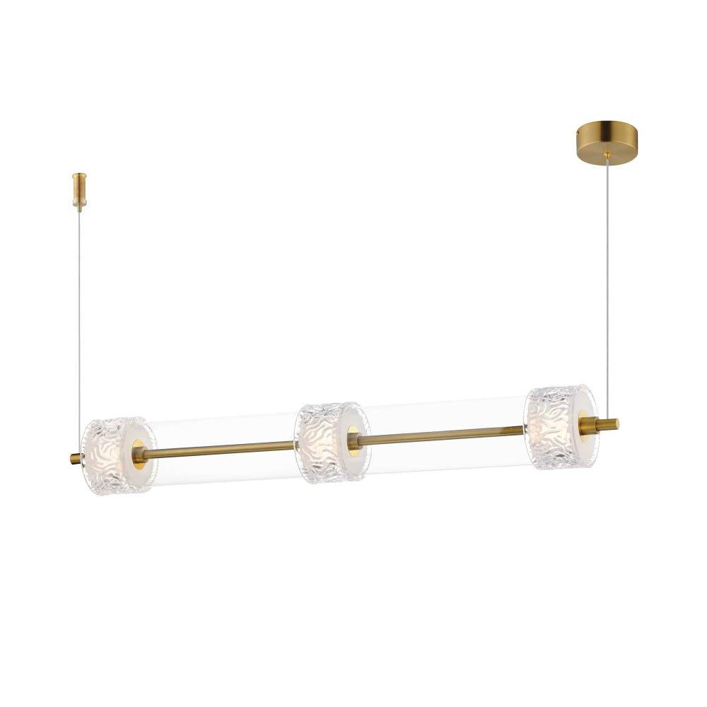 Elysian 5.5 Inch Linear Pendant – Natural Aged Brass – E11083-124NAB