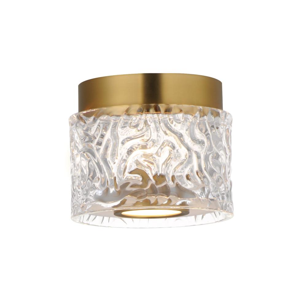 Elysian 5.5 Inch Flush Mount Ceiling Light – Natural Aged Brass – E11089-124NAB