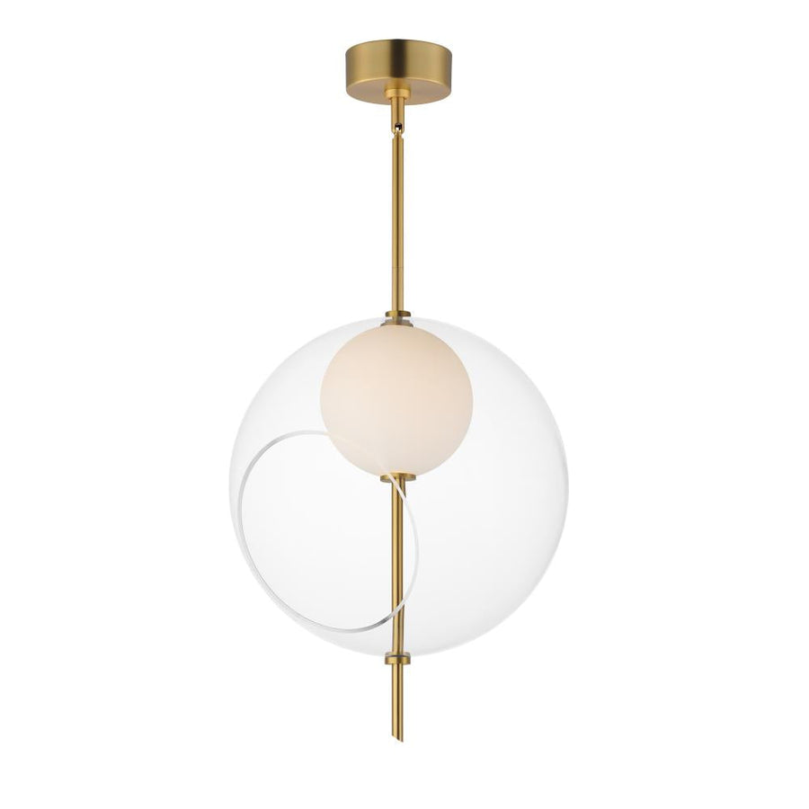 Martini 15.75 Inch Single Pendant – Natural Aged Brass – E11093-10NAB