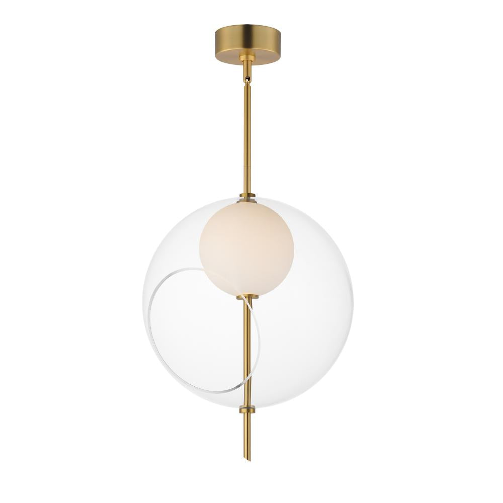 Martini 15.75 Inch Single Pendant – Natural Aged Brass – E11093-10NAB